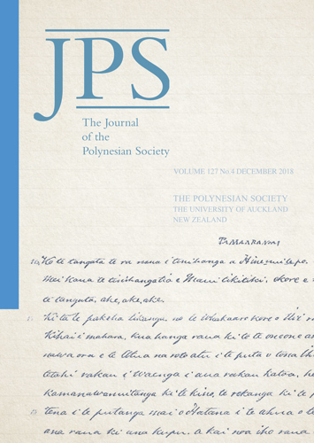 Journal of the Polynesian Society, December 2018