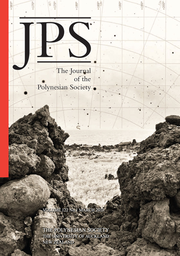 Journal of the Polynesian Society, Volume 122, Issue 1, March 2013
